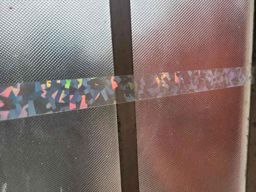 Miniatura 3 de Cinta reflectante decorativa holográfica transparente Washi de vidrio roto de 3/4 pulgadas x 40 pies (1)
