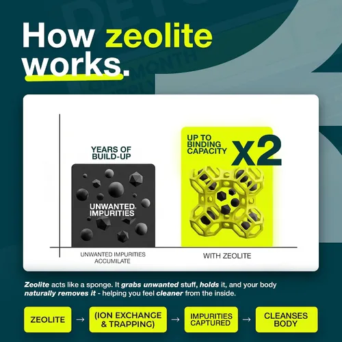 Miniatura 5 de MEGA HEALTH Barras de desintoxicación de zeolita natural – Limpieza de desintoxicación de zeolita con vitamina B12 y D3 Limpieza simple