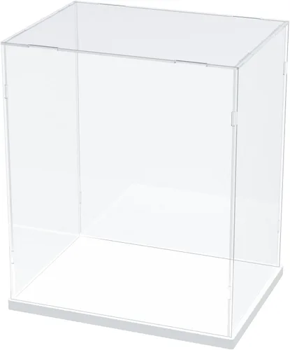 Miniatura 13 de Vitrina de acrílico transparente para coleccionables, caja de exhibición de acrílico con base, escaparate organizador de protección a prueba