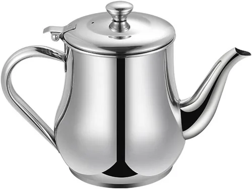 Miniatura 9 de Yardwe Olla de filtro de aceite de acero inoxidable con filtro de malla fina y tapa, contenedor de grasa de 18 onzas para almacenamiento y colado