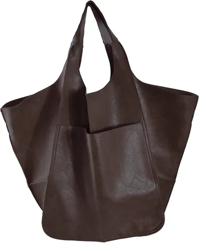 KlaOyer Bolso de mano de cuero de gran capacidad para trabajo, de cuero sintético, bolso de mano y bolso de mano grande y suave bolsa de compras de