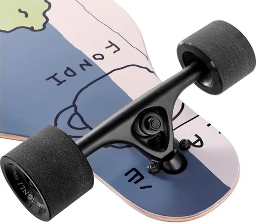 Miniatura 3 de Junli - Patineta Freeride de 41 pulgadas, para skateboarding, estilo libre y pendientes.