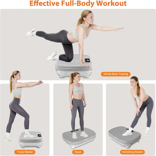 Miniatura 8 de Homesy Vibration Plate Exercise Machine, Vibrating Plate for Lymphatic Drainage, Full Body Shaking Workout Fitness Platform Board, Sport Gym