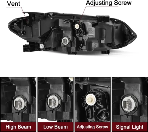 Miniatura 4 de JSBOYAT Conjunto de faros delanteros LED completos con LED DRL para Honda Civic OEM 2022 2023 2024 2025 Reemplazo del faro delantero del proyector