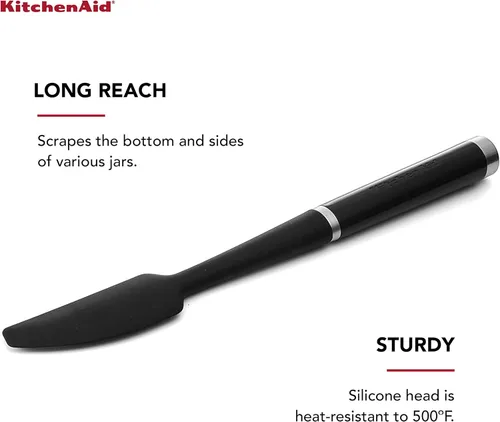 Miniatura 3 de KitchenAid Espátula clásica para frascos, talla única, color negro