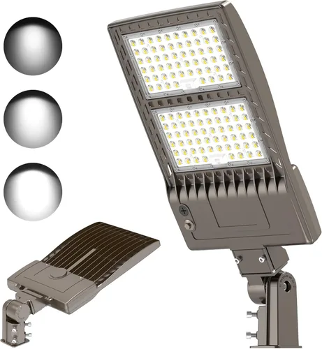 Miniatura 23 de KUKUPPO Luz LED de estacionamiento de 200 W, luz de poste de estacionamiento de grado industrial con certificación DLC UL, luz LED caja de zapatos