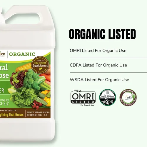 Miniatura 6 de AgroThrive Fertilizante líquido orgánico multiusos - 3-3-2 NPK (ATGP1320) (2.5 galones) para césped, verduras, invernaderos, hierbas y todo lo demás