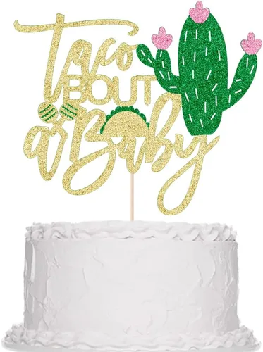 Miniatura 3 de Sleyberoy Taco Bout a Baby Cake Topper-Fiesta de cumpleaños temática mexicana 、 taco Bout a Baby Shower 、 revelación de género, papel para fiesta