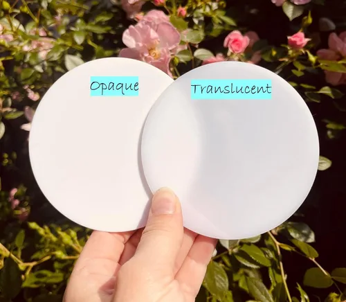 Miniatura 2 de DistinctAndUnique Un disco redondo en blanco acrílico blanco opaco (7 pulgadas de diámetro): círculo de plexiglás de borde liso de 1/8 pulgadas