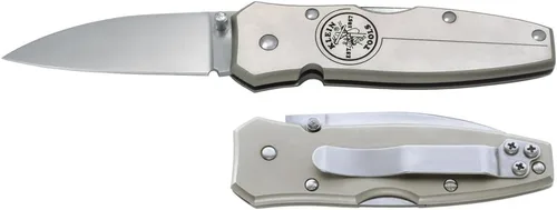 Klein Tools 44001 Cuchillo de bloqueo ligero de 2-1/2 pulgadas con hoja de punto de caída