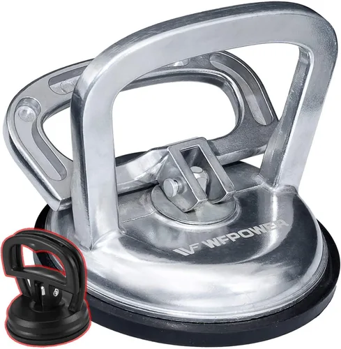 Miniatura 6 de WFPOWER Levantador de mango con ventosa amarilla de 5 pulgadas, removedor de abolladuras/ventosa de cristal resistente con ventosa pequeña Amarillo
