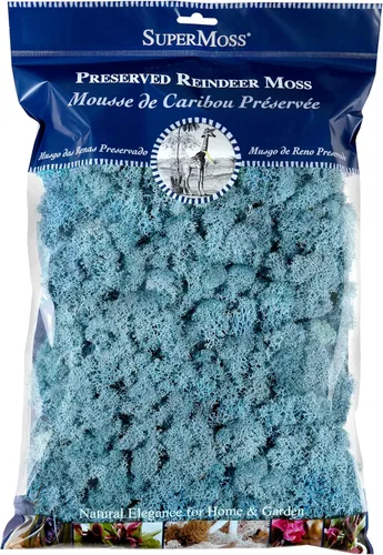 SuperMoss (25161) Bolsa de 8 oz Musgo de reno preservado, azul