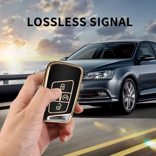 Miniatura 7 de MILD EAST - Funda para llavero Volkswagen con llavero, carcasa de llave de auto de TPU suave para Atlas Golf Alltrack Atlas Jetta Passat Arteon