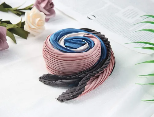 Miniatura 2 de Allegra K Pañuelo plisado con bloque de color en contraste para mujer
