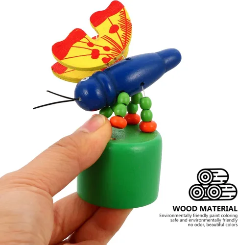 Miniatura 7 de NUOBESTY Juguetes de madera para niños, marionetas de dedo pulgar para niños, figuras de animales, recuerdos de fiesta, base de prensa, juguete