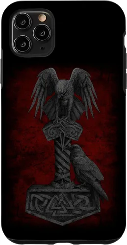 Miniatura 12 de Funda Huginn y Muninn de Mjolnir Odín de Thor para iPhone 14 Mitología nórdica vikinga