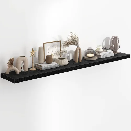 Miniatura 13 de Fun Memories Estantes flotantes de 48 pulgadas, estantes de pared de 9.3 pulgadas de profundidad para baño, sala de estar, dormitorio, cocina