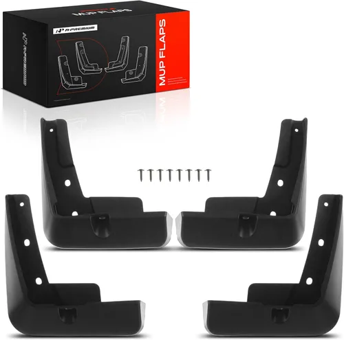 Miniatura 12 de A-Premium Juego de 4 unidades de guardabarros con accesorios compatibles con Hyundai Sonata 2017, sedán, color negro, delantero y trasero