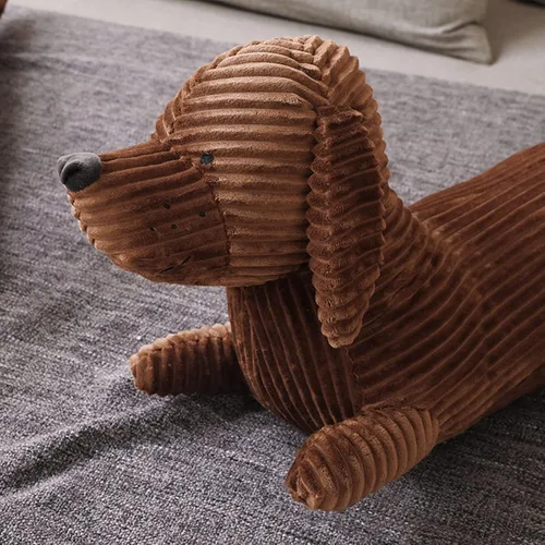 Miniatura 4 de Almohada de Felpa Gigante de Perro Salchicha de 27.5 Pulgadas, Cachorro Lobo Animal de Peluche Abrazable de Cuerpo Largo, Almohada Decorativa