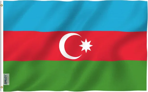 ANLEY Fly Breeze - Bandera de Azerbaiyán de 3 x 5 pies, color vivo y a prueba de decoloración, cabecera de lona y doble costura, banderas de la