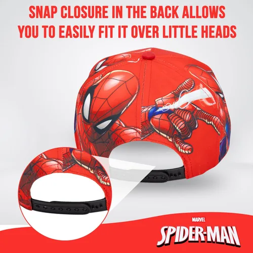 Miniatura 4 de Marvel Spiderman Hat for Boys, Breathable Spiderman Baseball Cap for Toddlers, Boys Ages 3-9