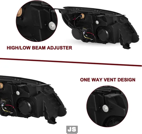 Miniatura 5 de JSBOYAT Par de faros delanteros halógenos Chevy Equinox 2016 2017, par de proyectores, estilo OE, conjunto de faros delanteros de fábrica