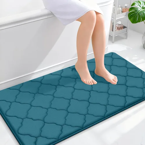 Miniatura 70 de OLANLY Alfombra de Baño de Espuma Viscoelástica de 24 x 16 pulgadas, Ultra Suave y Absorbente, Alfombras de Baño Antideslizantes, Cómodas, Lavables