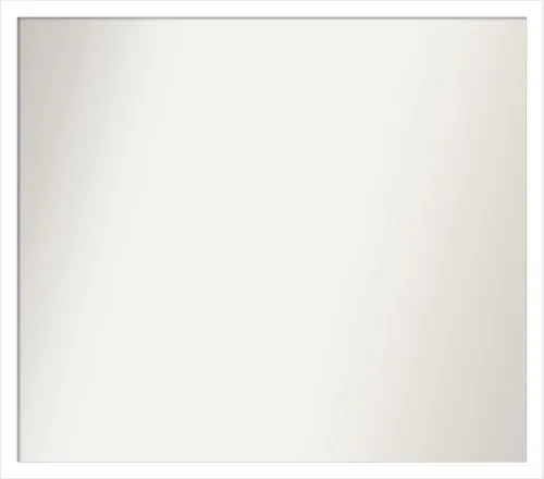 Miniatura 756 de Amanti Art Espejo de baño blanco para sobre el fregadero, 32 x 45 pulgadas, espejo de tocador rectangular blanco esbelto, marco de madera moderno