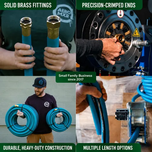Miniatura 8 de Aeromixer THE HOSE - Manguera de jardín de 1 pulgada de 15 pies con juego de adaptadores para espitas de 3/4, mangueras de jardín comerciales sin