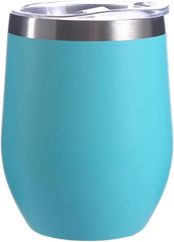 Miniatura 10 de Copas de vino de acero inoxidable, vaso aislado de doble pared con tapa para vino, café, bebidas, champán, cócteles (acero inoxidable)