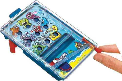 Miniatura 3 de JA-RU Mini juego de pinball de bolsillo (1 juguete) juguete de arcade de mano para niños. Juegos clásicos retro de mesa y juguetes vintage. Cesta