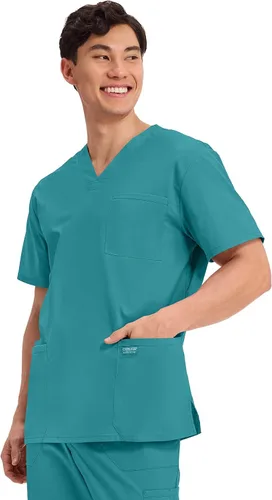 Miniatura 68 de Cherokee WW Professionals WW695 - Camisa de uniforme sanitario para hombre, con cuello en V