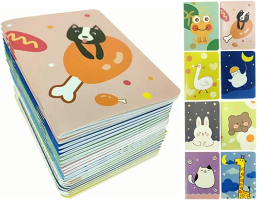 ALIMITOPIA 24 mini cuadernos portátiles de bolsillo, diario Steno Memo MiniDaily, 3.5 x 5 pulgadas, 24 hojas, páginas con rayas universitarias