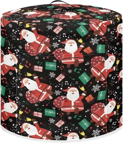 Miniatura 8 de Gomyblomy Funda para freidora de aire para árbol de Navidad, protector lavable para olla de arroz con asa y bolsillo, elegante y duradera, cubierta