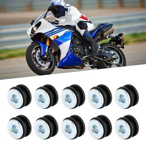 Miniatura 4 de Yctze - Kit surtido de ojales de goma para motocicleta, 0.421 in, junta de anillo de goma de repuesto para carenados y carenados