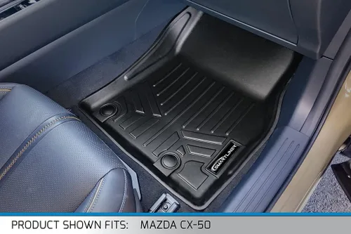 Miniatura 3 de SMARTLINER Juego de alfombrillas de primera fila para todo tipo de clima, compatibles con Mazda CX50 2023-2025
