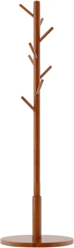 Miniatura 8 de Aibiju Perchero independiente, árbol de abrigo con 2 varillas principales y diseño estable, percheros para colgar abrigos, ropa, trajes, chaqueta