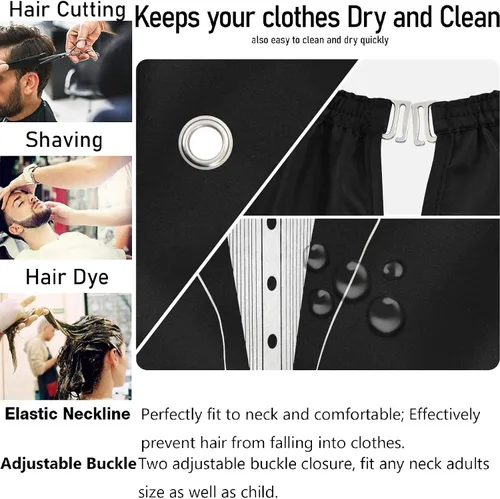 Miniatura 5 de visesunny Delantal profesional del cabo del peluquero del pelo del poliéster del pelo del salón del cabo delantal antiestático de la barba Multi38.