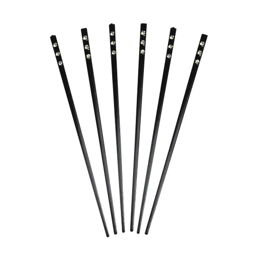 Miniatura 8 de Juego de 6 palillos para el cabello con 3 palillos de diamantes, 1 negro y 2 tortugas