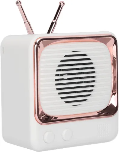 Miniatura 10 de SUNGOOYUE Altavoz inalámbrico BT 5.0 estilo retro TV, diseño macaron, plástico ABS, salida de 3 W, duración de batería de 8 a 9 horas, portátil