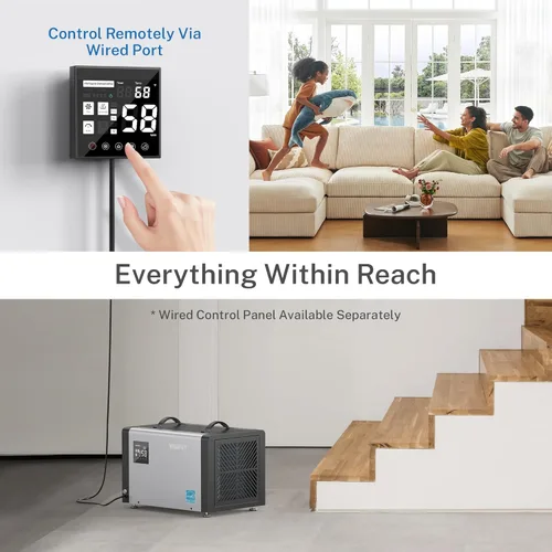 Miniatura 4 de Yaufey Commercial Dehumidifier with Pump and Drain Hose for Crawlspace, Basements, Industrial Space, large room for Space - Auto Defrost, 5-Year
