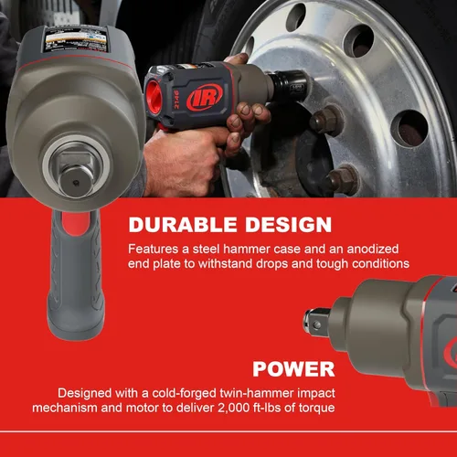 Miniatura 3 de Ingersoll Rand 2146Q1MAX Llave de impacto neumática de transmisión de 3/4 pulgadas con diseño silencioso de empuñadura de pistola y par de torsión