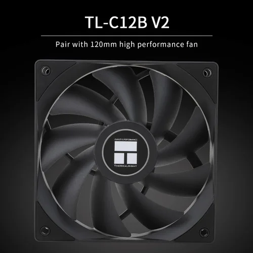 Miniatura 5 de Thermalright Phantom Spirit 120 Enfriador de aire para CPU, 7 tubos de calor, ventiladores duales TL-C12B V2 PWM de 120 mm, tecnología AGHP 4.0
