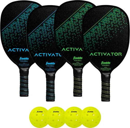 Miniatura 13 de Franklin Sports Juego de paletas y pelotas de pickleball - Raquetas de madera para pickleball + bolas - Activador - Aprobado por USAPA Juego