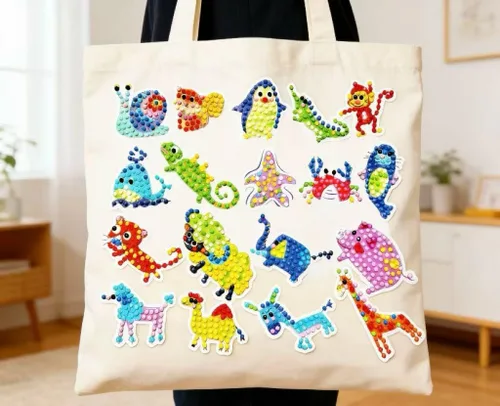 Miniatura 3 de FONYANE Kits de arte de diamantes para niños y niñas y niños, kits de joyería de calcomanías de animales, kit de manualidades para niños de 4, 5, 6