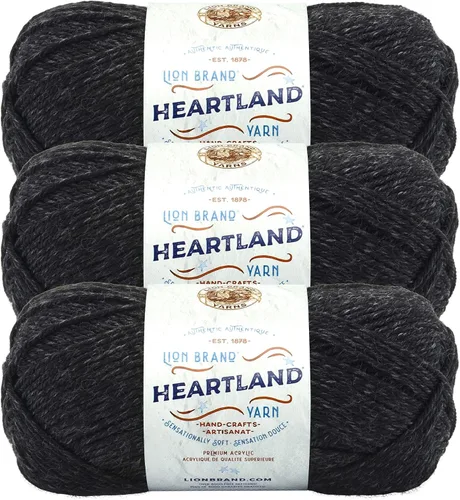 Miniatura 39 de Lion Brand Yarn Heartland Yarn - Hilo multicolor para tejer, tejer y tejer, paquete de 3, color congaree