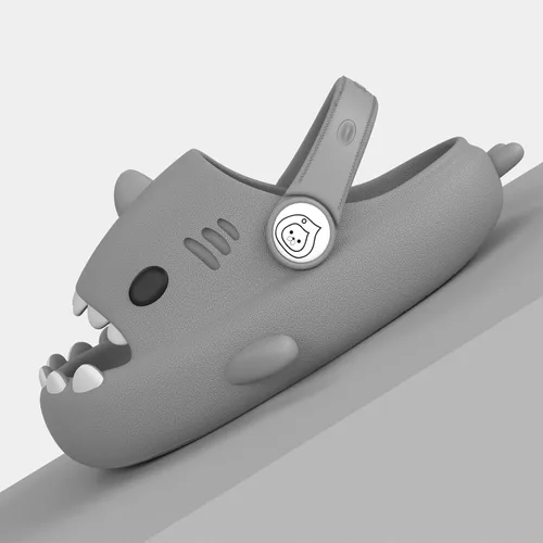 Miniatura 2 de Metogo Cloud Shark - Pantuflas antideslizantes con punta abierta para adultos, mujeres y hombres, lindas sandalias ligeras en la playa y ducha