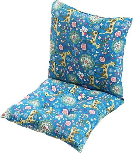 Miniatura 10 de Cojín para silla de respaldo alto, cojines y cojines de silla de alta calidad, cojín de respaldo y asiento con lazos para patio, jardín, oficina