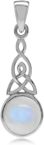 Silvershake - Colgante de plata fina 925 con nudo celta de triquetra y collar de 18 pulgadas