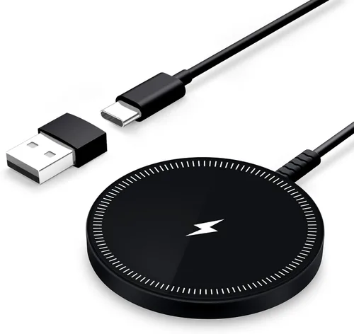 Miniatura 11 de Cargador magnético inalámbrico Magsafe iPhone: almohadilla de carga para iPhone 17/16/15/14/13/12 Series y AirPods Pro 4-2, imán fuerte, puertos